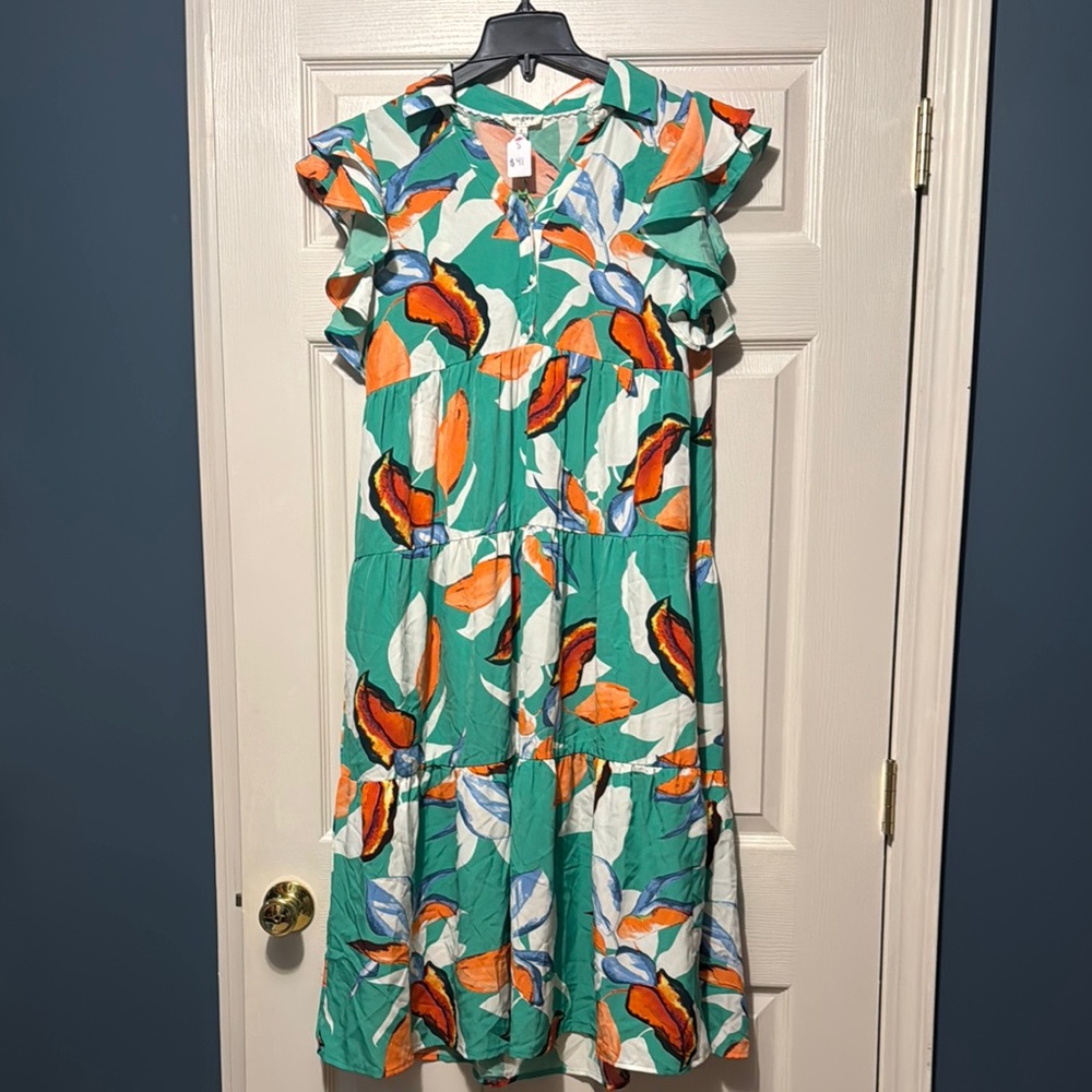 Floral Green Dress